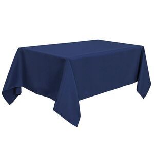 Polyester Tablecloth Wrinkle and Spillproof 60"x104" Navy Blue